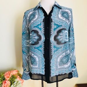 International Comcepts Paisley Print Top